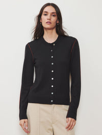 WE-AR4 The Core Cardigan in Ebony Multi – Image 2