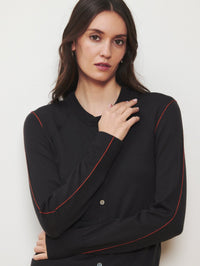 WE-AR4 The Core Cardigan in Ebony Multi – Image 3