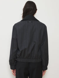 WE-AR4 The Oxford Bomber in Charcoal Pinstripe – Image 4