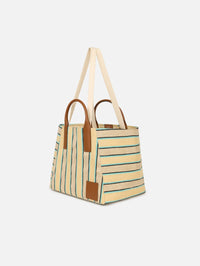 WE-AR4 THE RIVIERA TOTE IN TURQUOISE STRIPE – Image 3