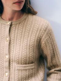 Cashmere Luxe Cable Cardigan by WHITE & WARREN - View 3