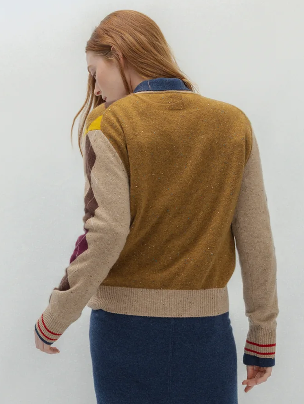 Oddball Argyle V-Neck Sweater
