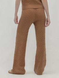 Cable Knit Wide-Leg Pant