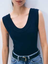 Superfine Tank Top in Navy