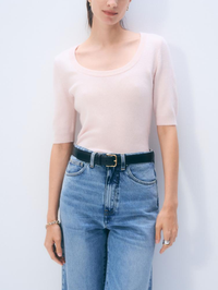 Cashmere Scoop Neck Top