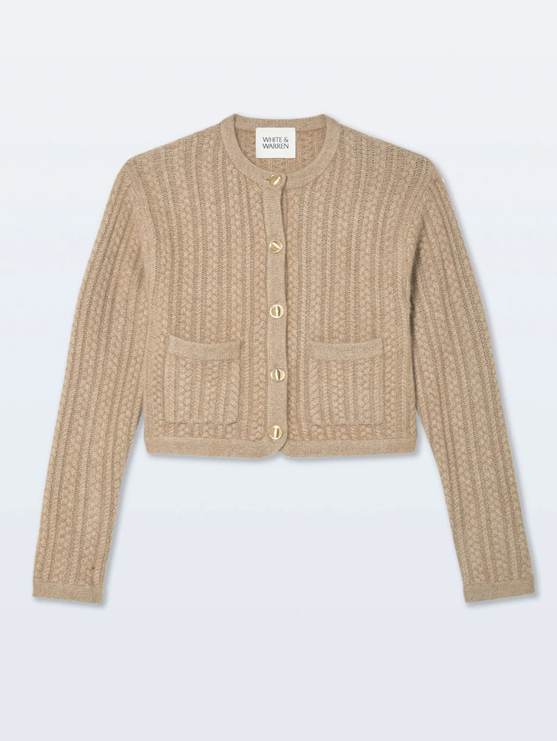 Cashmere Luxe Cable Cardigan