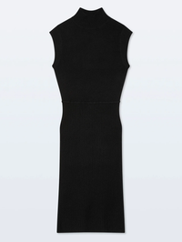 Cashmere Sleeveless Dress in Black