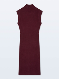 Cashmere Sleeveless Dress in Sangria