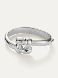 Woven Square Bangle in Platinum