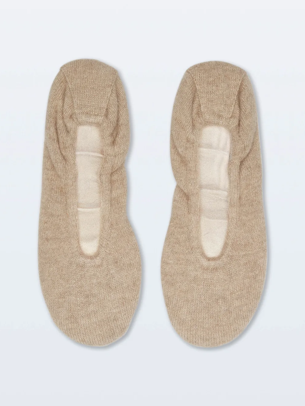 Cashmere Slippers in Taupe Heather