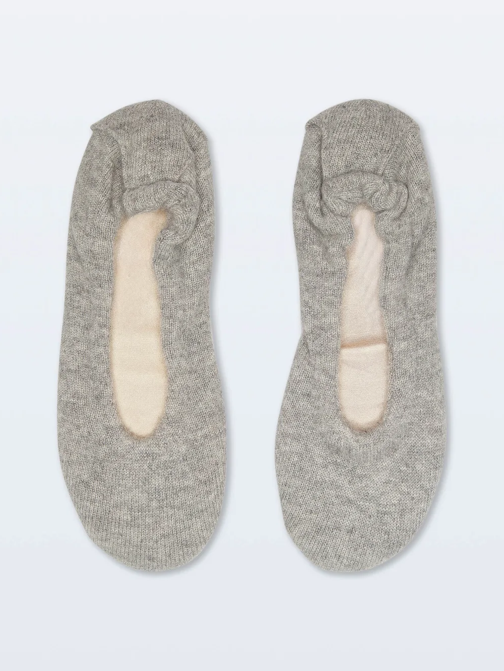 Cashmere Slippers in Grey Heather