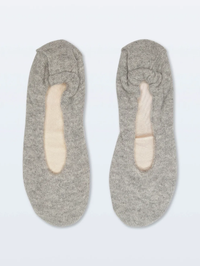 Cashmere Slippers in Grey Heather