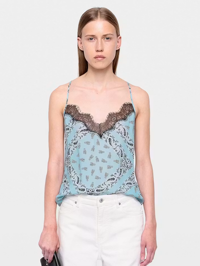 Cespa Bandana Camisole in Bleu Oxford