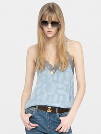 Christy Jacquard Silk Camisole by ZADIG & VOLTAIRE-SKY PAISLEY-AMY Atelier