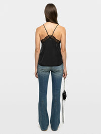ZADIG & VOLTAIRE Christy Silk Strass Paisley Camisole in Black – Image 2