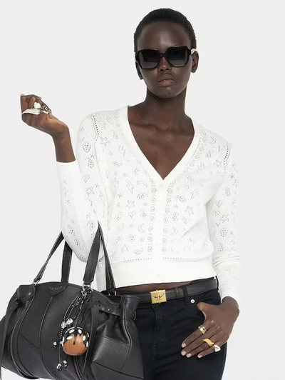 Manala Bandana Pointelle Cardigan