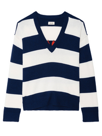 Mikyz Striped V-Neck Sweater by ZADIG & VOLTAIRE - View 5