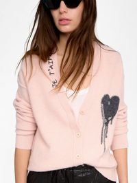Mirkaz Hearts Cashmere Cardigan by ZADIG & VOLTAIRE - View 3