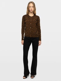 ZADIG & VOLTAIRE Missya LC Leopard Cardigan in Caramel – Image 1