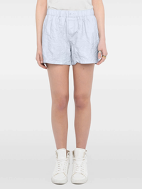 Pax Crinkled Leather Shorts by ZADIG & VOLTAIRE-BABY BLUE-AMY Atelier