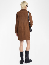 Remacha Suede Leather Dress by ZADIG & VOLTAIRE - View 3