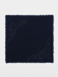 Flat lay of the Small Stevie Strass Western Scarf in Silent by Zadig & Voltaire with crystal embellishment