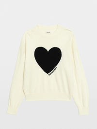 ZADIG & VOLTAIRE Soulo LC Heart Sweater in Ecru – Image 4