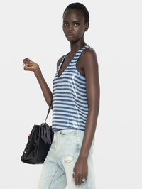 Tarys Sequin Stripe Sleeveless Tank by ZADIG & VOLTAIRE - View 4
