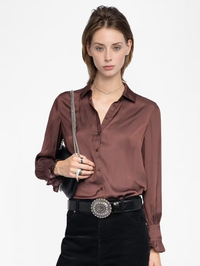 Thely Satin Shirt by ZADIG & VOLTAIRE - View 6