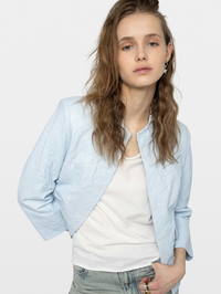 Veryn Crinkled Leather Blazer by ZADIG & VOLTAIRE - View 6