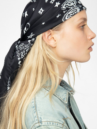 Blondie 85 Silk Scarf in Black