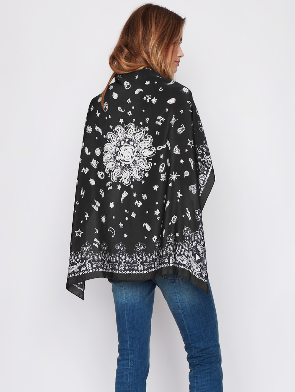 Blondie 85 Silk Scarf in Black