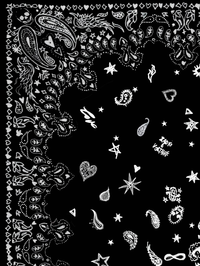 Blondie 85 Silk Scarf in Black