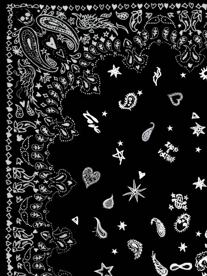 Blondie 85 Silk Scarf in Black