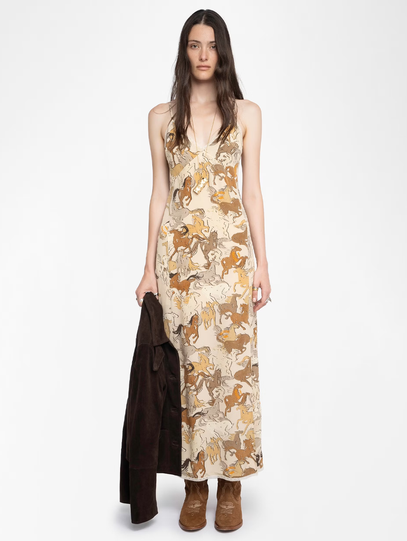 Ramelil Silk Horses Dress