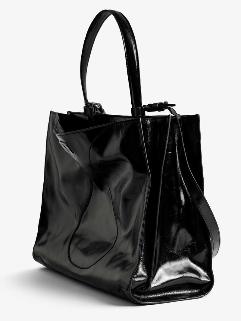 Jack Vintage Patent Bag in Black