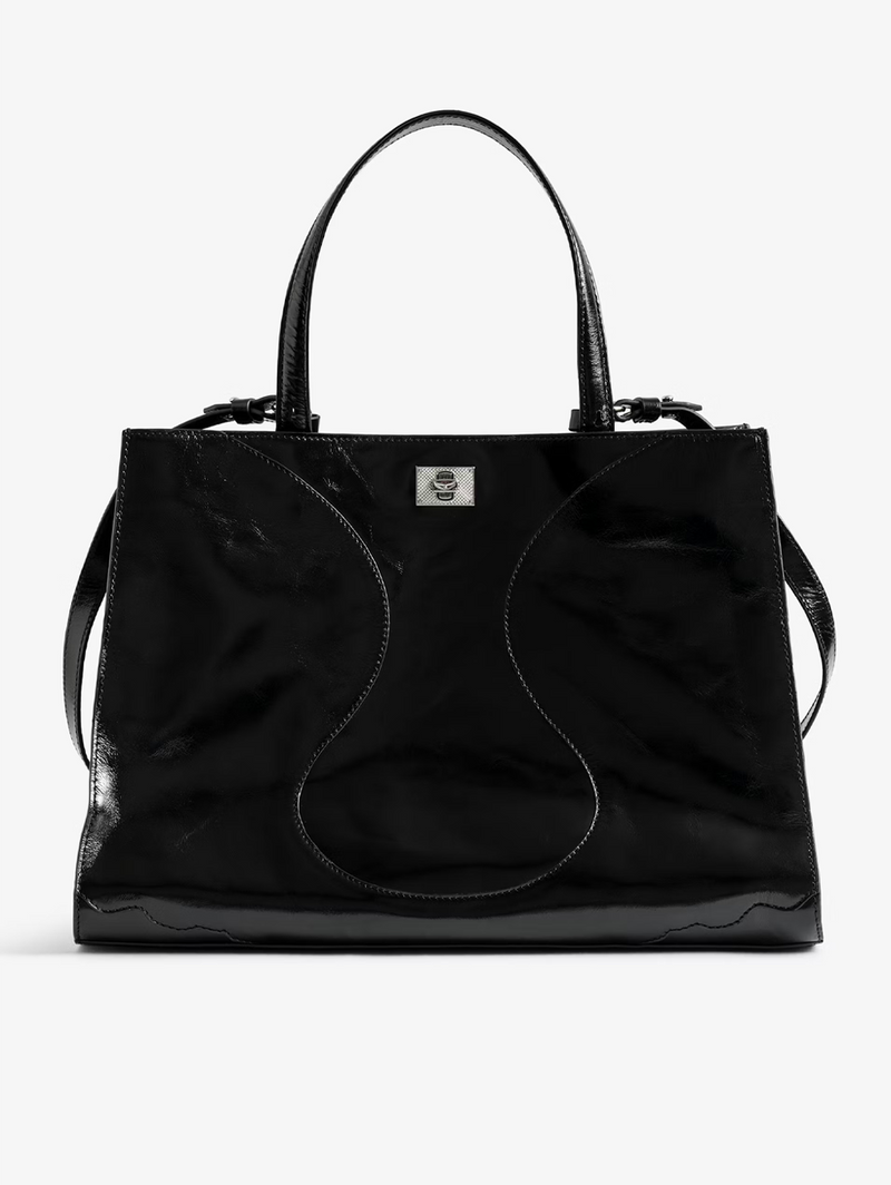 Jack Vintage Patent Bag in Black