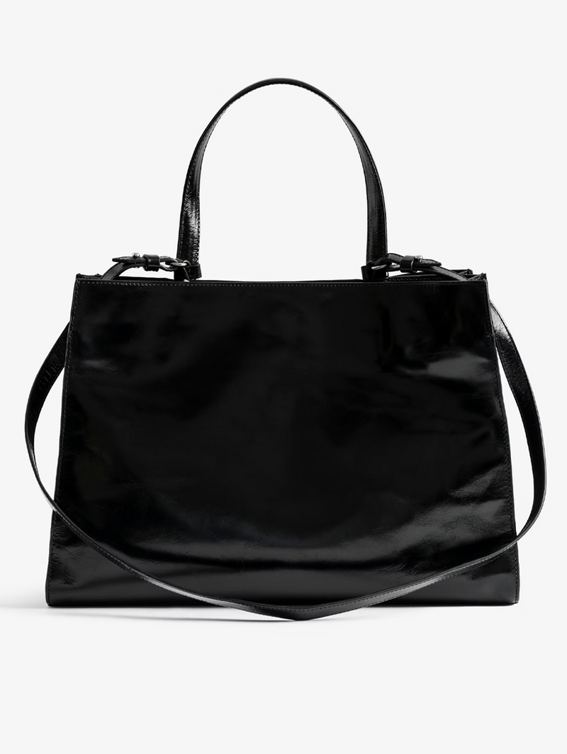 Jack Vintage Patent Bag in Black