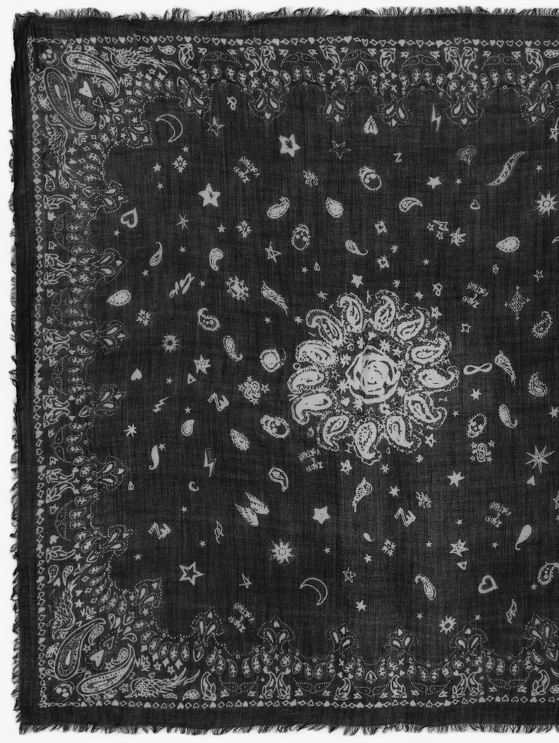 Nuage Bandana Scarf in Black
