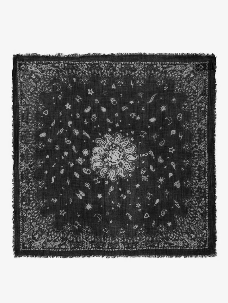 Nuage Bandana Scarf in Black