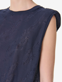 Horphee Textured Sleeveless T-Shirt