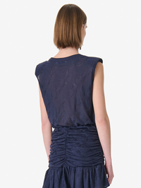 Horphee Textured Sleeveless T-Shirt