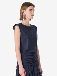 Horphee Textured Sleeveless T-Shirt