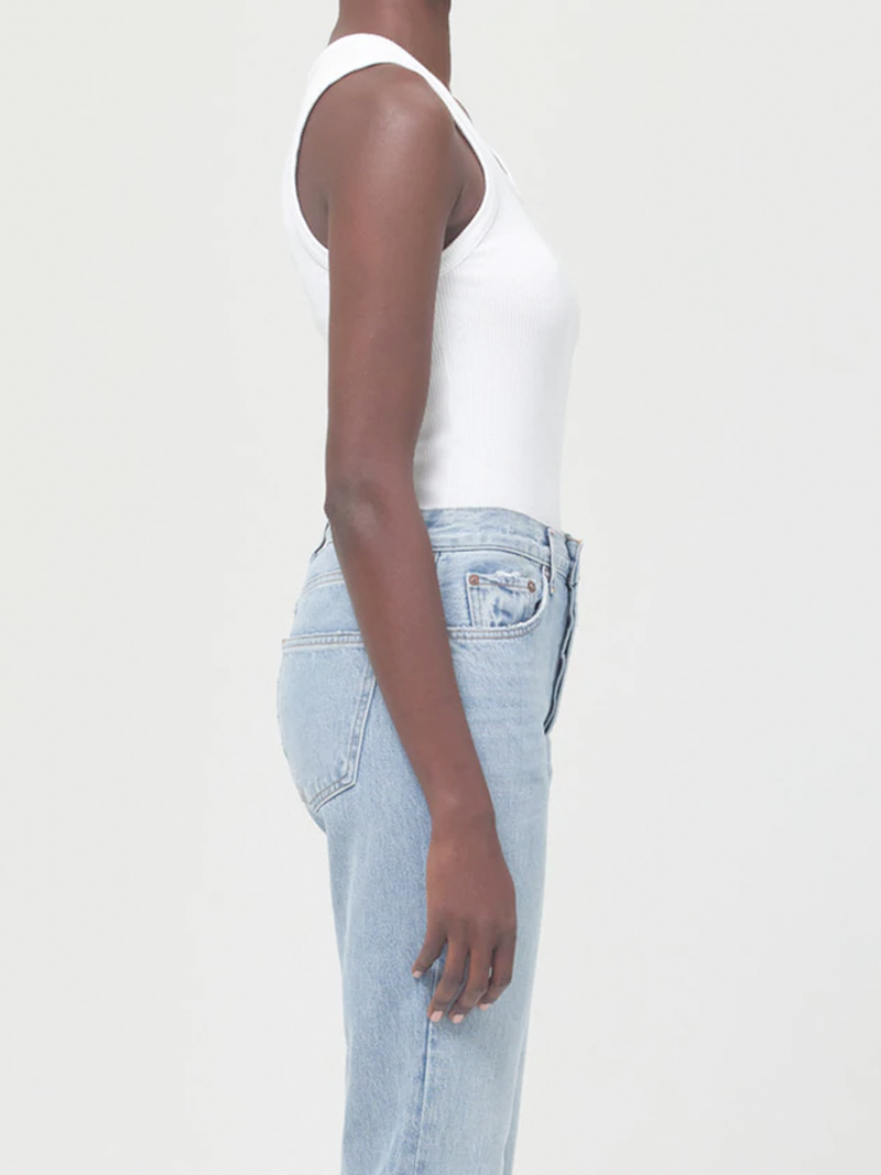 Poppy Scoopneck Tank in White