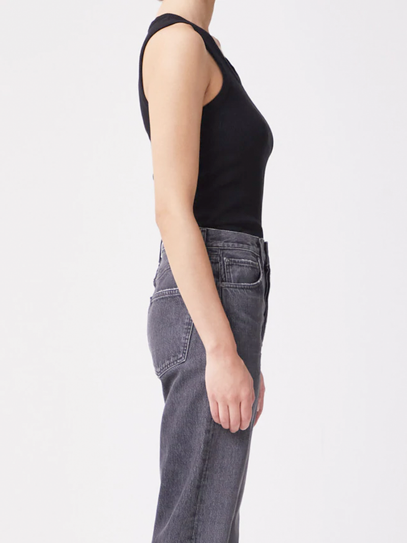 Poppy Scoop Tank in Black