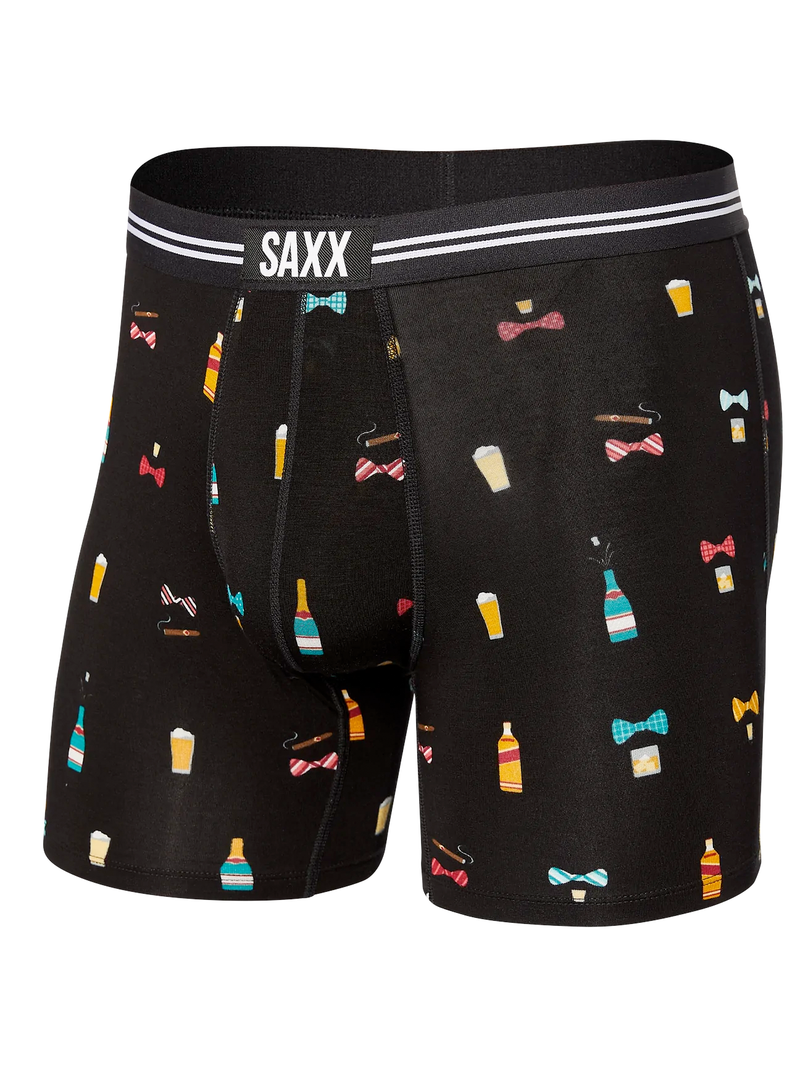 Vibe Super Soft Boxer Brief Black Bowties N Booze