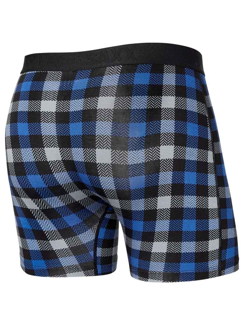 Vibe Super Soft Boxer Brief Blue Flannel Check