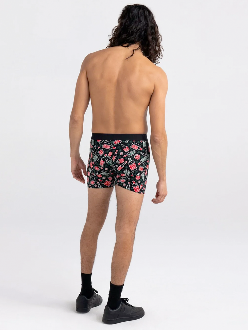 Ultra Super Soft Boxer Brief Holiday Spirits Black