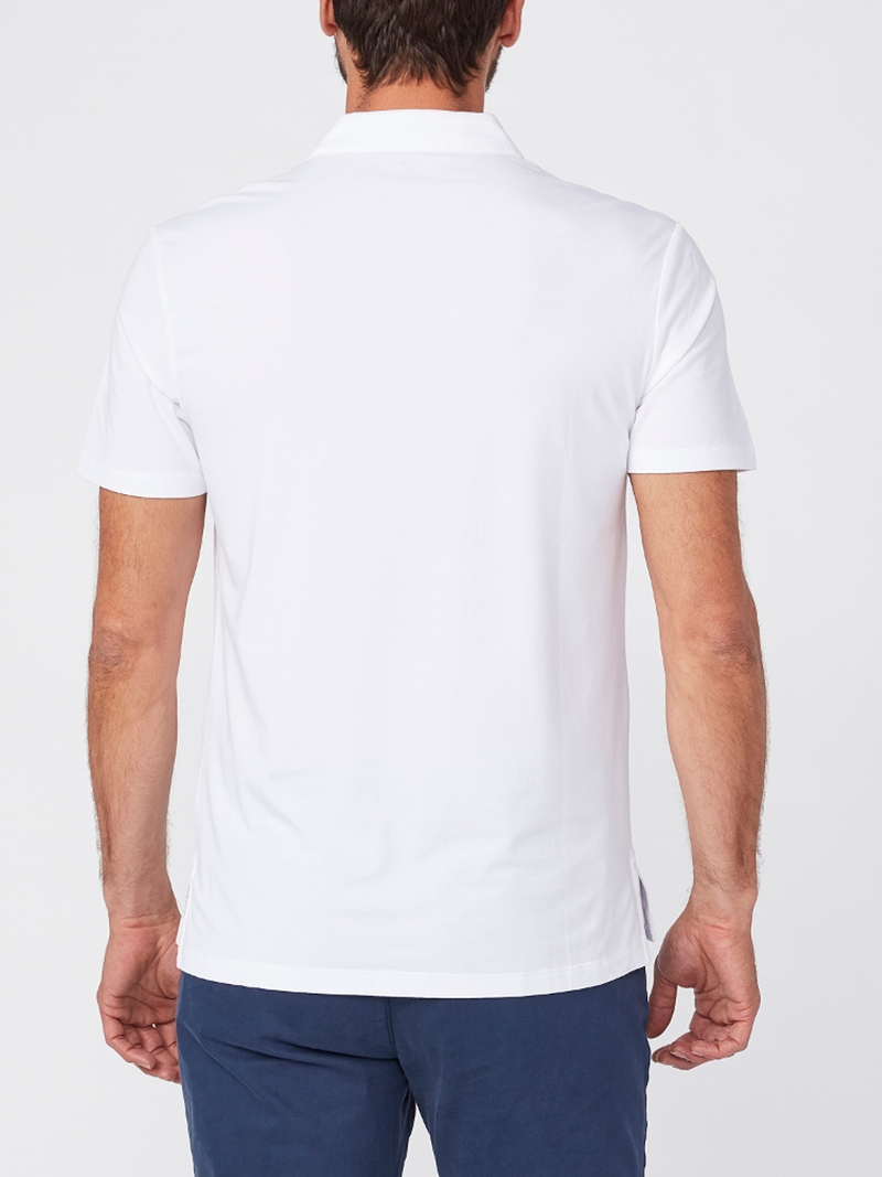Burke Polo Shirt in Fresh White