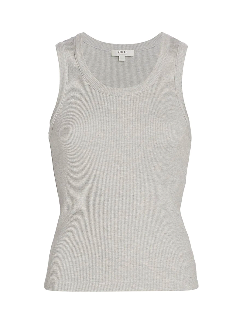 Poppy Scoopneck Tank in Grey Heather